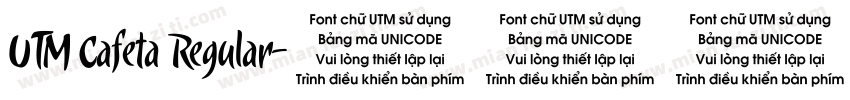 UTM Cafeta Regular字体转换